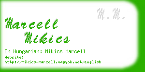 marcell mikics business card